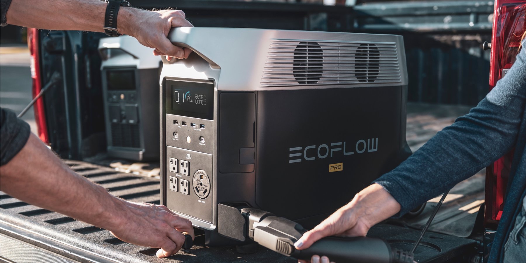Ecoflow delta pro aufladen EV elektrische Ladestation outdoor camping car
